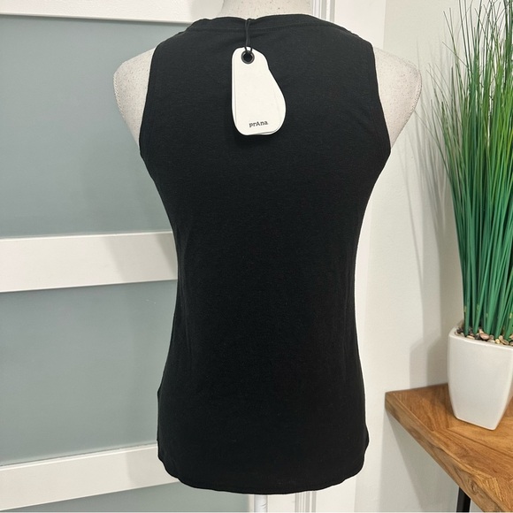 Prana Cozy Up Black Tank Top SZ XS Classic Athleisure Yoga Casual NWT - Picture 6 of 6